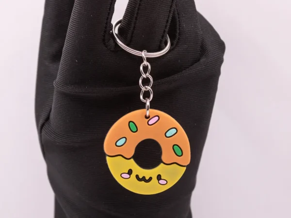 Porte-clés Donuts Multicolores Visages Gourmands et Kawaii
