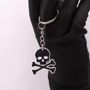 Porte-clés Halloween Noir en Plastique - Accessoire Festif