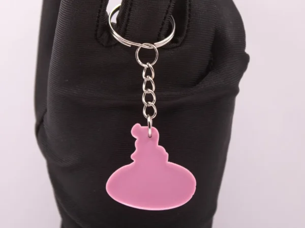 Porte-clés Halloween Visage Violet en Plastique - Accessoire Festif