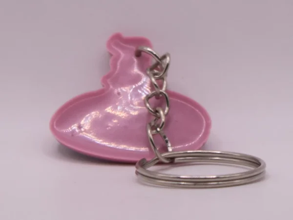 Porte-clés Halloween Visage Violet en Plastique - Accessoire Festif