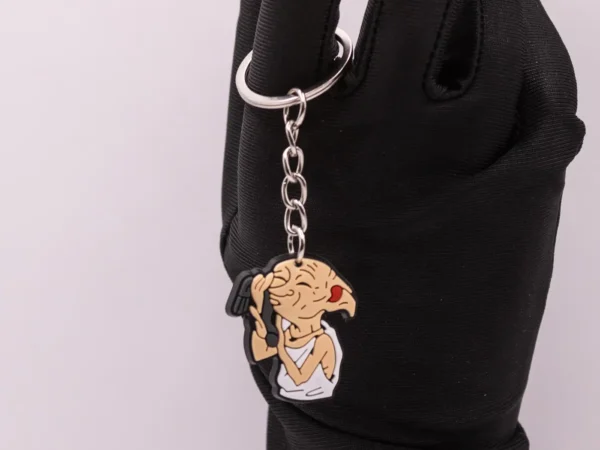 Porte-clés Harry Potter Dobby et la Chaussette, souvenir magique en plastique