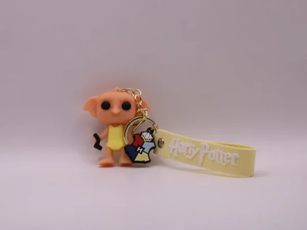 Porte-clés Harry Potter Dobby Jaune en Plastique - Accessoire Magique