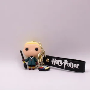 Porte-clés Harry Potter - Drago Malefoy en plastique vert Serpentard
