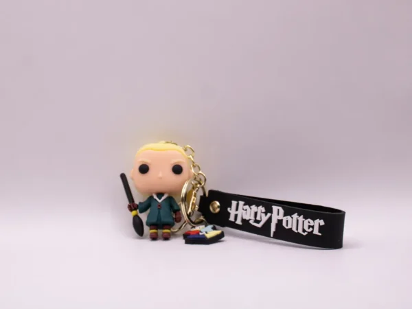 Porte-clés Harry Potter - Drago Malefoy en plastique vert Serpentard