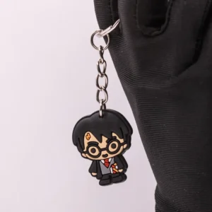 Porte-clés Harry Potter en plastique blanc - Accessoire magique pour fans