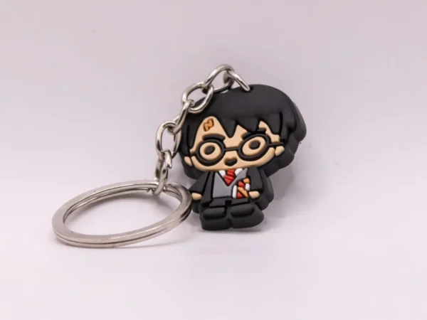 Porte-clés Harry Potter en plastique blanc - Accessoire magique pour fans