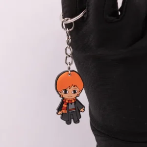 Porte-clés Harry Potter Ron Weasley en plastique blanc