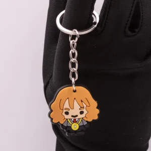 Porte-clés Hermione Granger - Accessoire Harry Potter en plastique blanc
