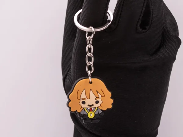 Porte-clés Hermione Granger - Accessoire Harry Potter en plastique blanc