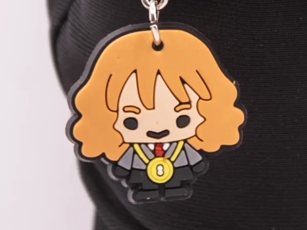 Porte-clés Hermione Granger - Accessoire Harry Potter en plastique blanc