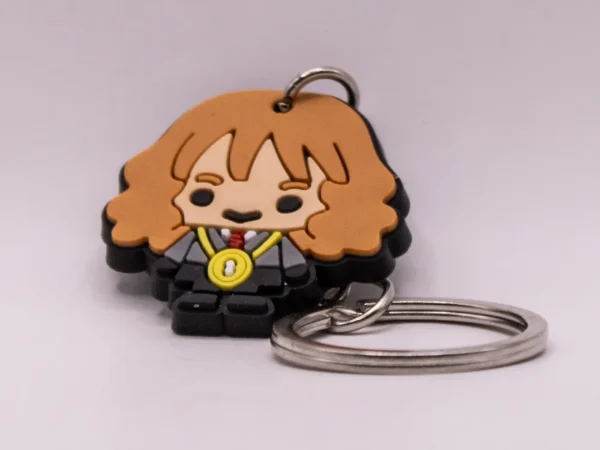 Porte-clés Hermione Granger - Accessoire Harry Potter en plastique blanc