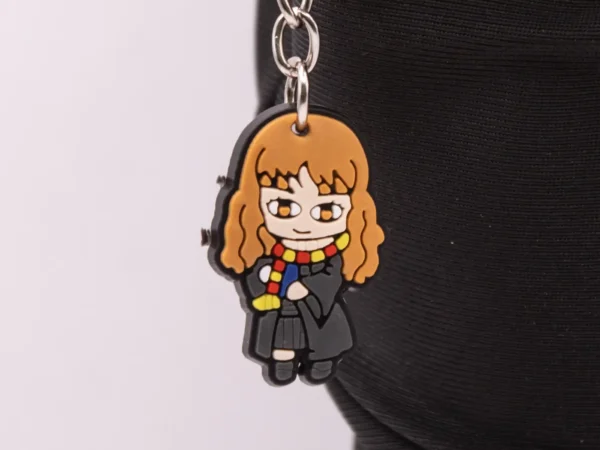Porte-clés Hermione Granger en plastique blanc - Accessoire Harry Potter