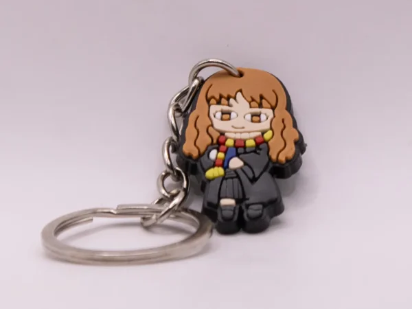 Porte-clés Hermione Granger en plastique blanc - Accessoire Harry Potter
