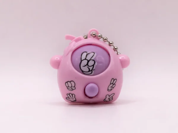 Porte-clés Interactif Rose à Signe Changeant