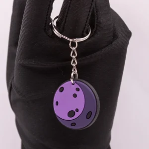 Porte-clés Lune Violet en Plastique - Accessoire Céleste et Mystique