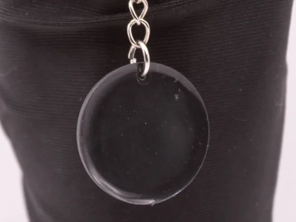 Porte-clés Lune Violet en Plastique - Accessoire Céleste et Mystique