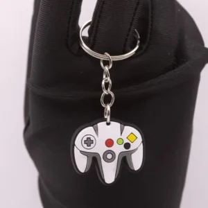 Porte-clés Manette Rétro Blanc et Gris - Accessoire Gamer