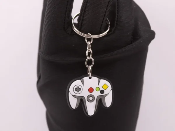 Porte-clés Manette Rétro Blanc et Gris - Accessoire Gamer