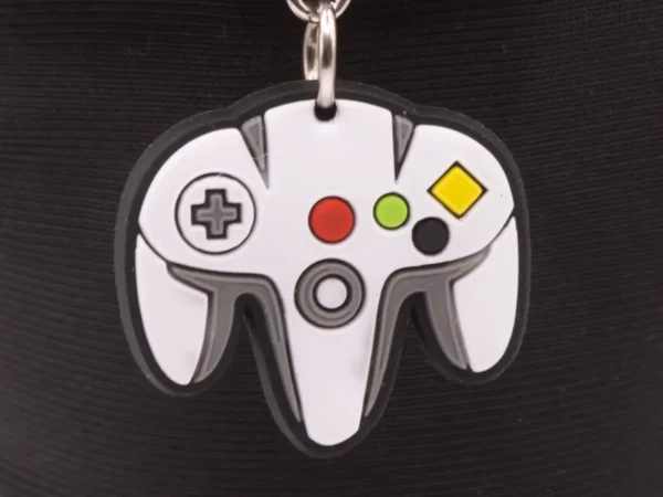 Porte-clés Manette Rétro Blanc et Gris - Accessoire Gamer