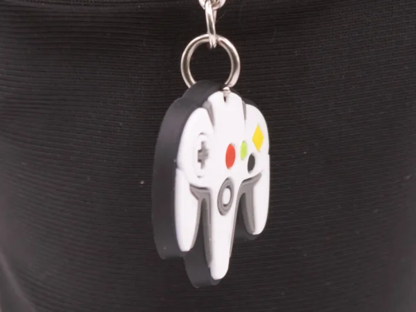 Porte-clés Manette Rétro Blanc et Gris - Accessoire Gamer