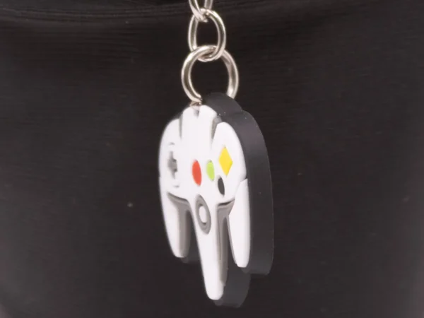 Porte-clés Manette Rétro Blanc et Gris - Accessoire Gamer