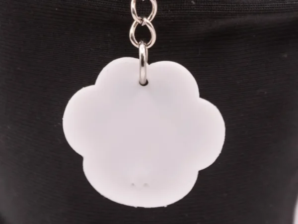 Porte-clés Patte de Chat Bleu en Plastique - Accessoire Félin Adorable