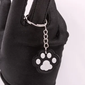 Porte-clés Patte de Chat Noir en Plastique - Accessoire Félin