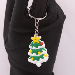 Porte-clés Sapin de Noël Multicolores en Plastique Festif