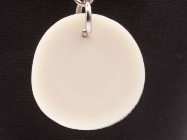 Porte-clés Smiley Rose et Blanc - Accessoire Mode Sourire