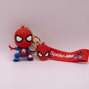 Porte-clés Spider-Man rouge en plastique - Accessoire de fan Marvel