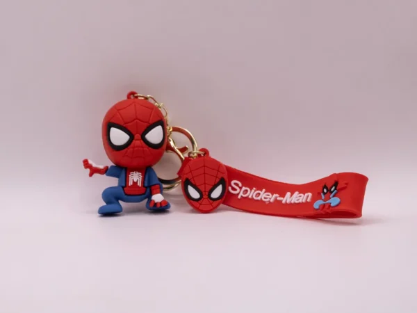 Porte-clés Spider-Man rouge en plastique - Accessoire de fan Marvel