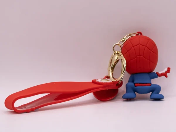 Porte-clés Spider-Man rouge en plastique - Accessoire de fan Marvel
