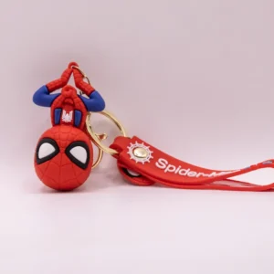 Porte-clés Spider-Man Suspendu Rouge en Plastique