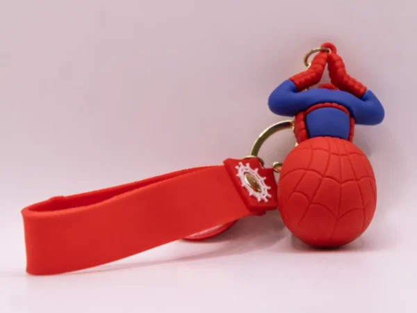 Porte-clés Spider-Man Suspendu Rouge en Plastique
