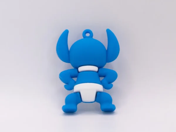 Porte-clés Stitch Bleu en Silicone - Figurine Adorable et Attachante