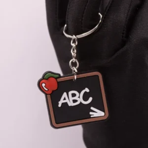 Porte-clés Tableau d'École ABC avec Pomme - Accessoire Ludique et Coloré