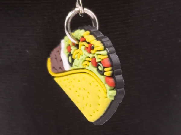 Porte-clés Taco Mexicain Coloré - Accessoire Gourmand et Festif