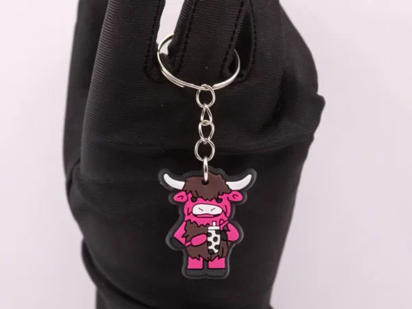 Porte-clés Taureau Festif avec Gobelet - Accessoire Multicolore Original