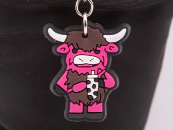 Porte-clés Taureau Festif avec Gobelet - Accessoire Multicolore Original