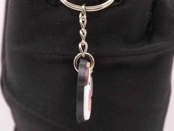 Porte-clés Tête de Vache Multicolore en Plastique - Accessoire Original