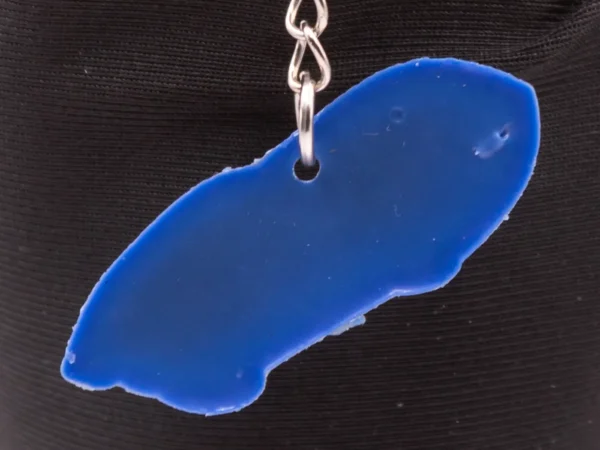 Porte-clés Voiture de Course Bleu et Jaune - Accessoire Sportif
