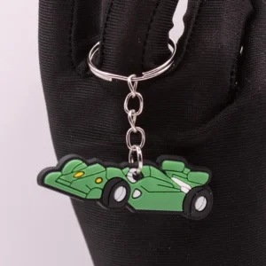 Porte-clés Voiture de Course Formule 1 Vert en Plastique