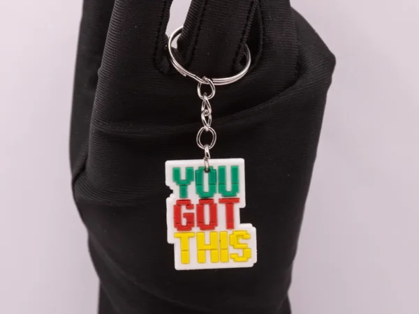 Porte-clés "You Got This" Multicolore - Message Motivant et Inspirant