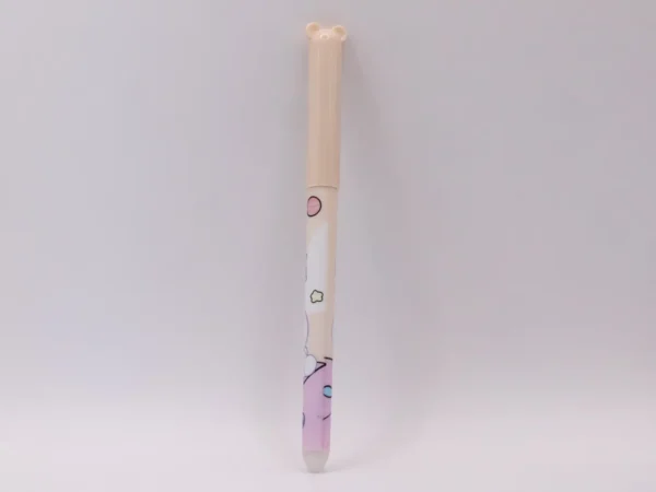Stylo Nounours Effaçable Bleu à Pointe Fine avec Gomme Intégrée