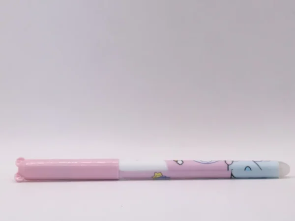 Stylo Nounours Effaçable Bleu à Pointe Fine avec Gomme Intégrée