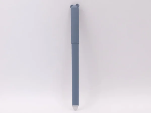 Stylo Nounours Effaçable Bleu à Pointe Fine avec Gomme Intégrée