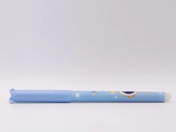 Stylo Nounours Effaçable Bleu avec Gomme Intégrée - Pointe Fine