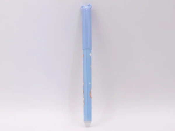 Stylo Nounours Effaçable Bleu avec Gomme Intégrée - Pointe Fine