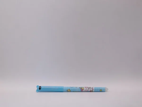 Stylo Nounours Effaçable Bleu avec Gomme Intégrée - Pointe Fine
