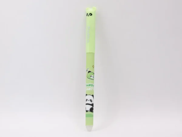 Stylo Panda Effaçable Bleu Pointe Fine avec Gomme Intégrée